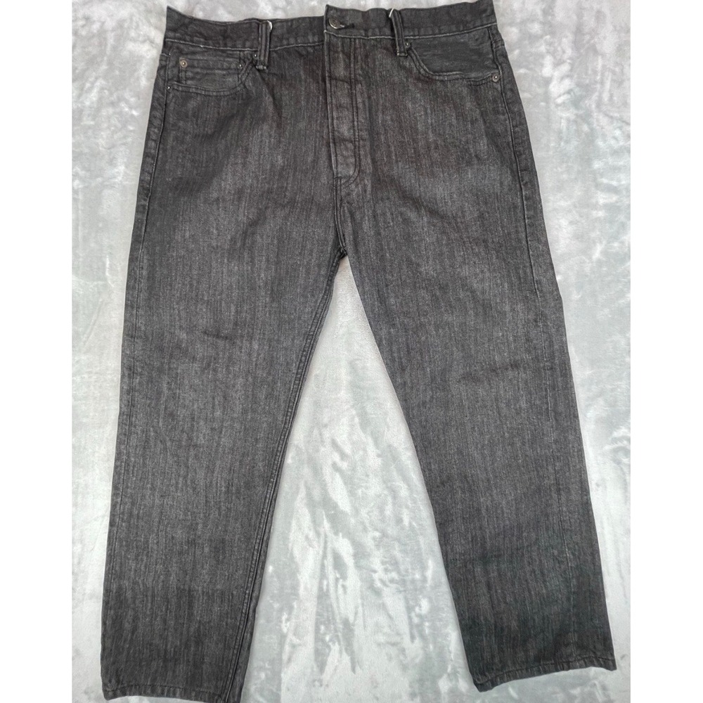 Levi's 562 Loose Taper Jeans Mens 39x28.5 ** Gray Excellent Button Fly Denim